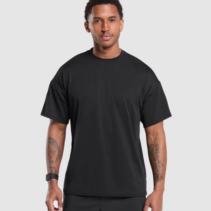 Men's Running Fitness T-Shirt Casual Breathable Loose-Fitting Top photo 3