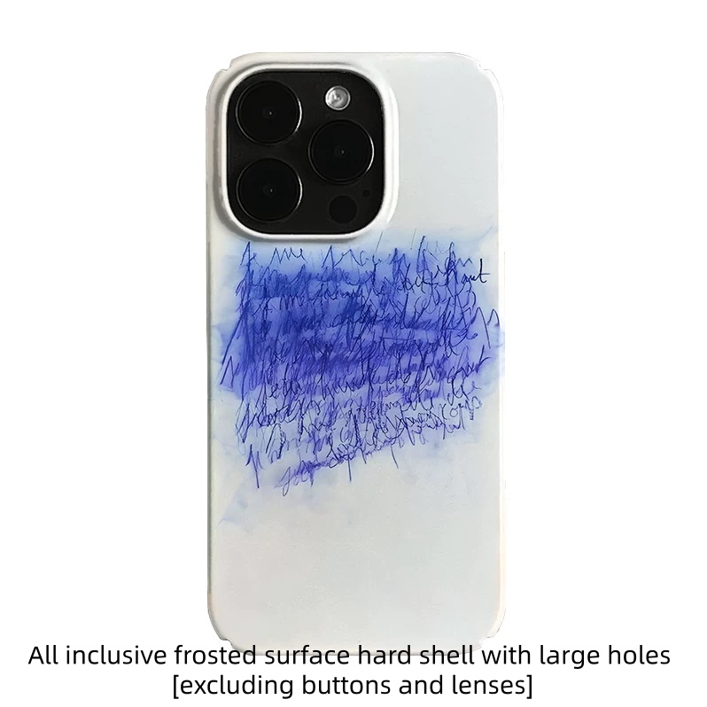 Blue Chaotic Handwriting Art Film Phone Case photo 5