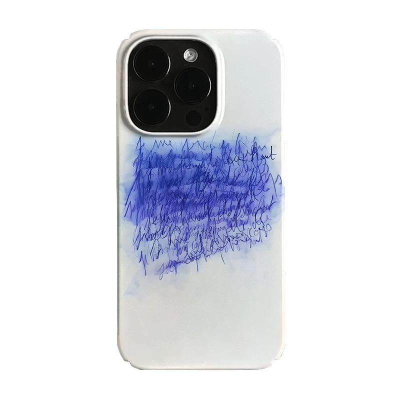 Blue Chaotic Handwriting Art Film Phone Case photo 6