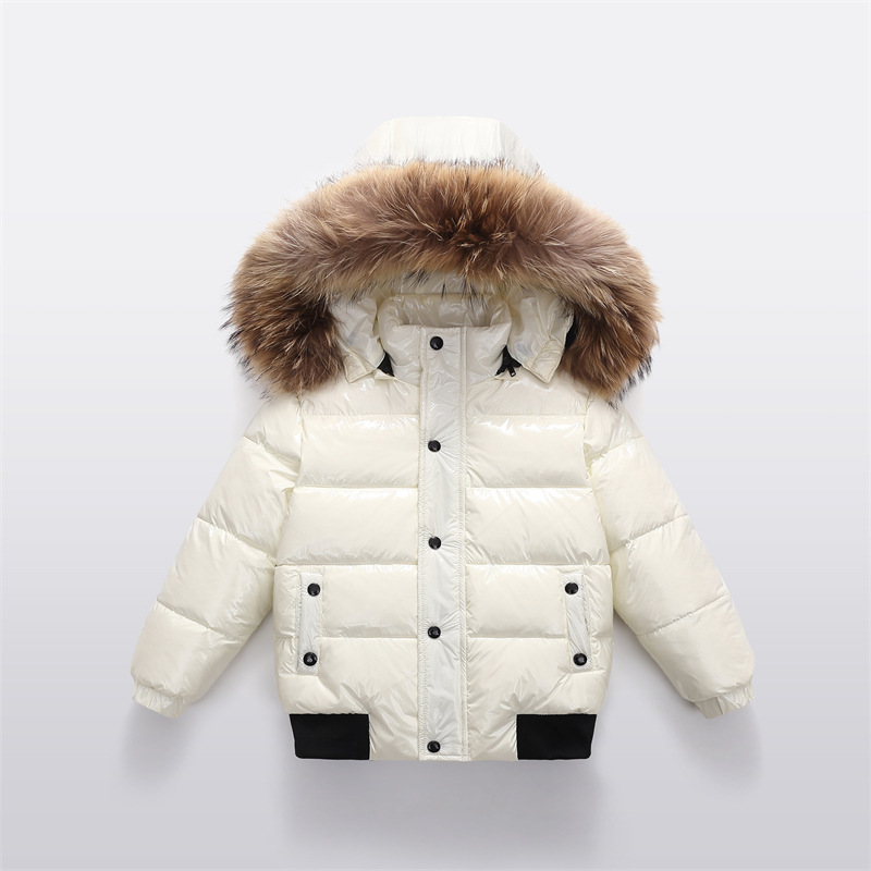 New Childrens Down Jacket With A Large Fur Collar Extra-thick Designwarm Winter Coat For Little Boys photo 1