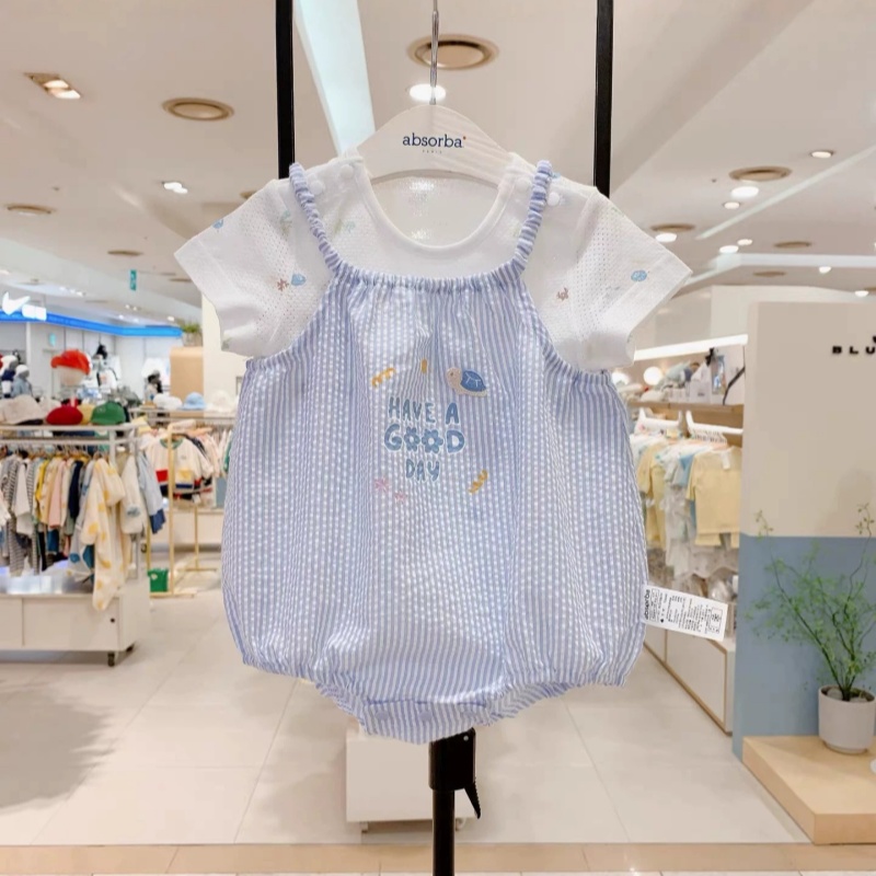 Summer New Arrival Strap Romper Jumpsuit T-shirt Two-piece Set photo 1
