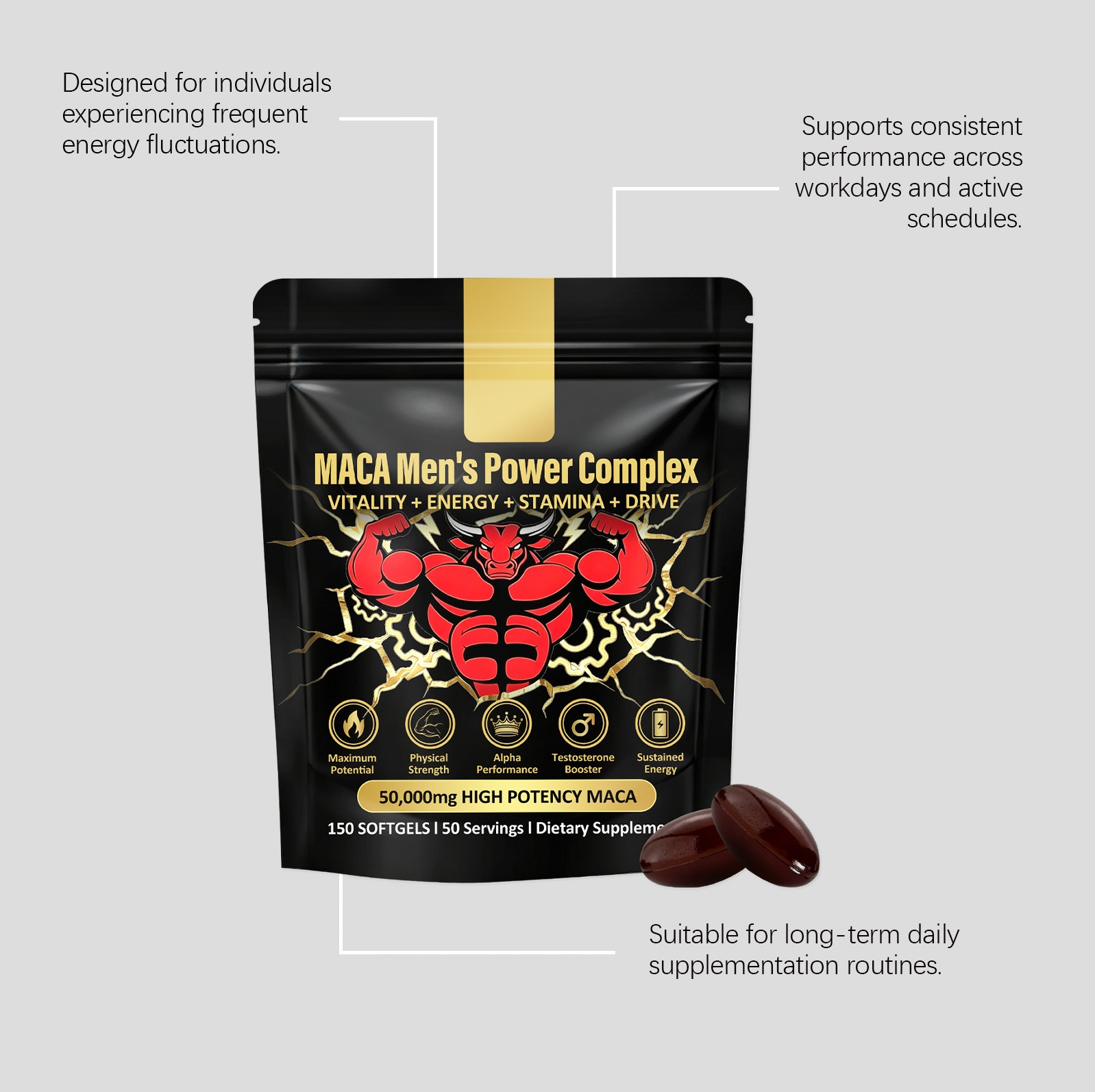 Daily Antioxidant Soft Capsules For Mens Vitality Support photo 3