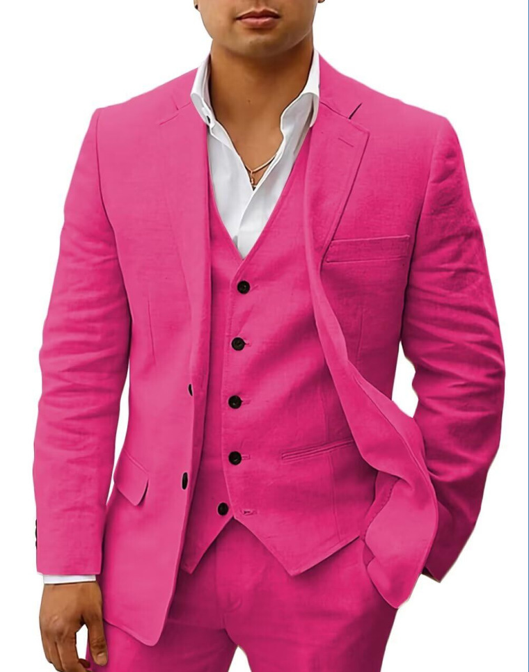 Three-piece Custom Suit Jacket Men's Set photo 2
