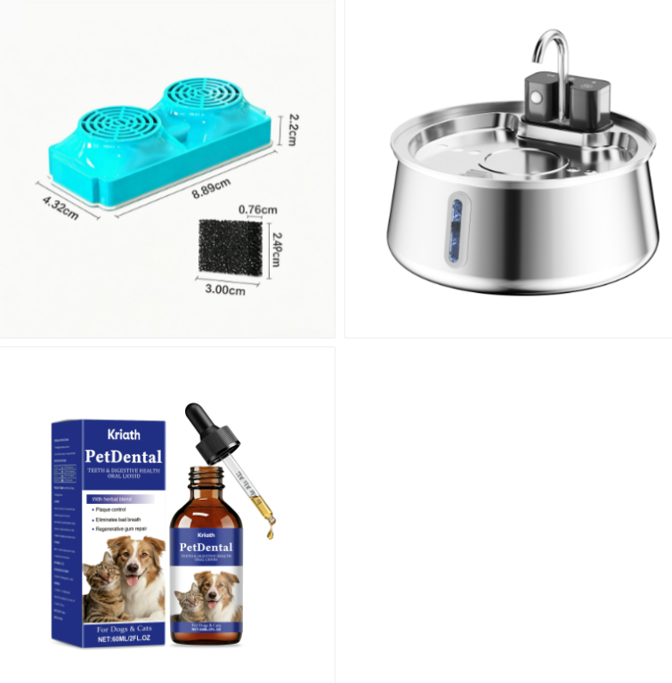 4L Water Drop Large Capacity Pet Stainless Steel Water Dispenser photo 3