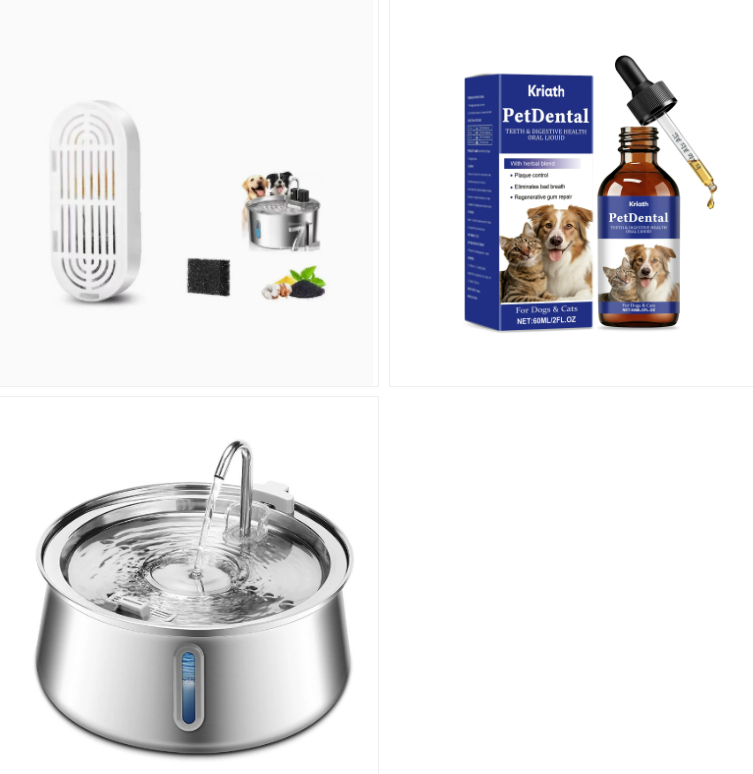 4L Water Drop Large Capacity Pet Stainless Steel Water Dispenser photo 4