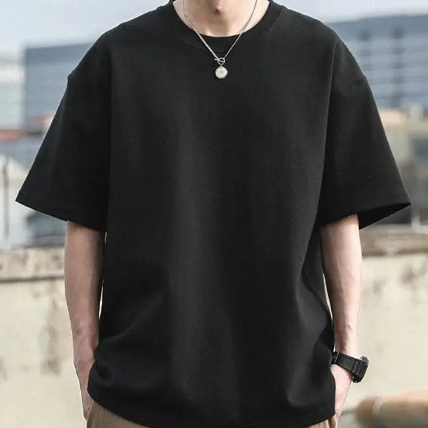 Men's Breathable Pure Cotton Short-sleeve T-shirt photo 1