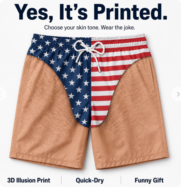 Mens Patriotic American Flag Swim Briefs  Stars Stripes Beachwear photo 5