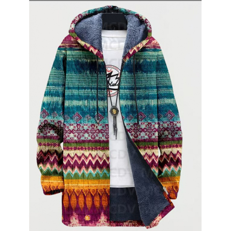 Winter Printed Fleece-lined Thickened Windproof Jacket photo 7