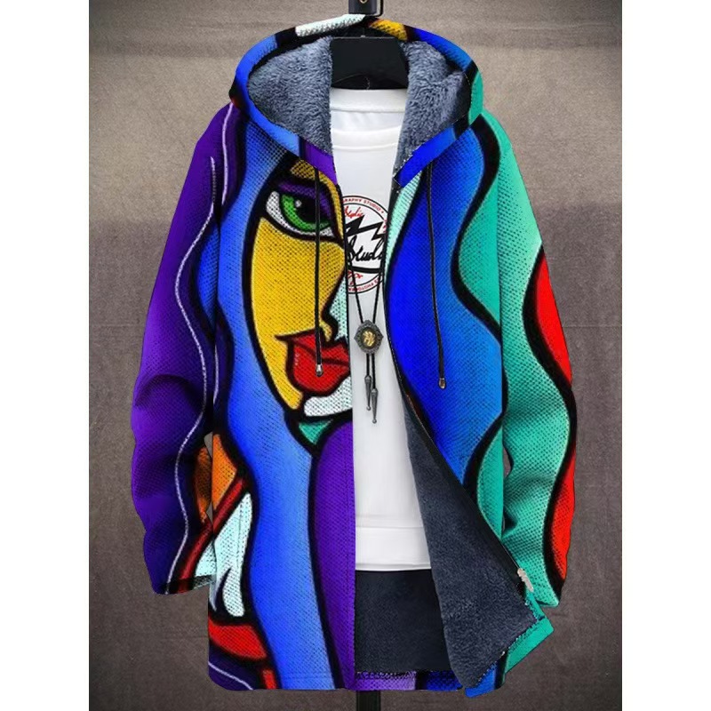 Winter Printed Fleece-lined Thickened Windproof Jacket photo 5