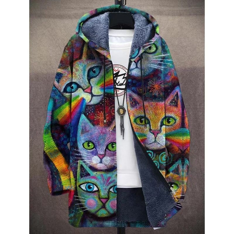 Winter Printed Fleece-lined Thickened Windproof Jacket photo 5