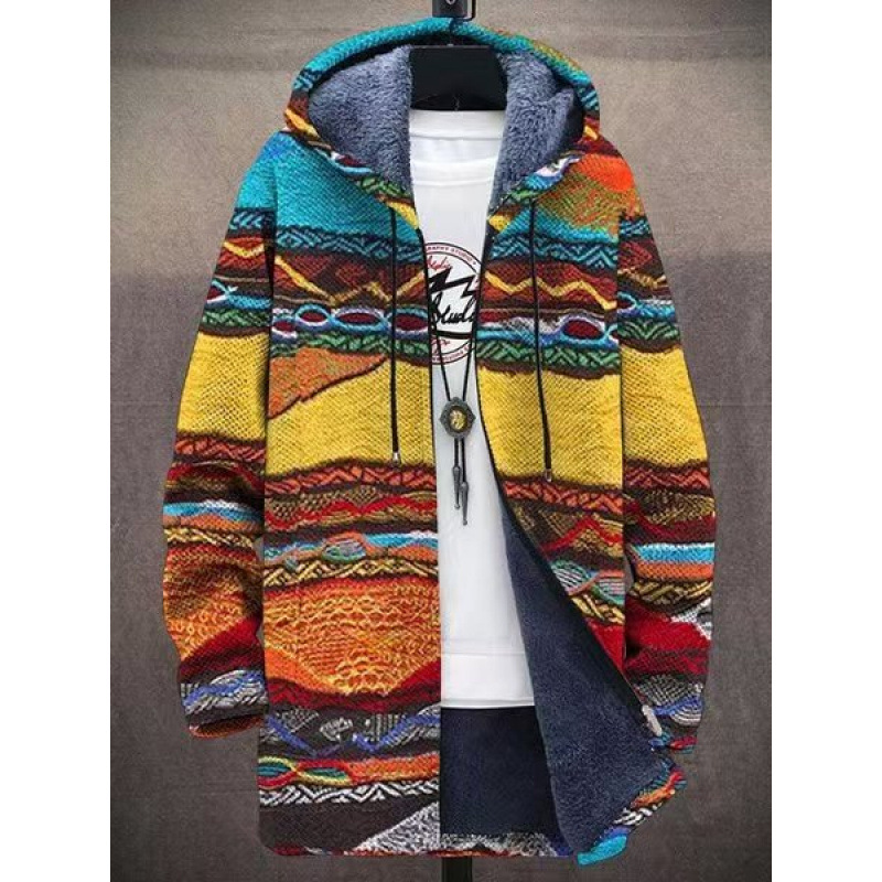 Winter Printed Fleece-lined Thickened Windproof Jacket photo 8