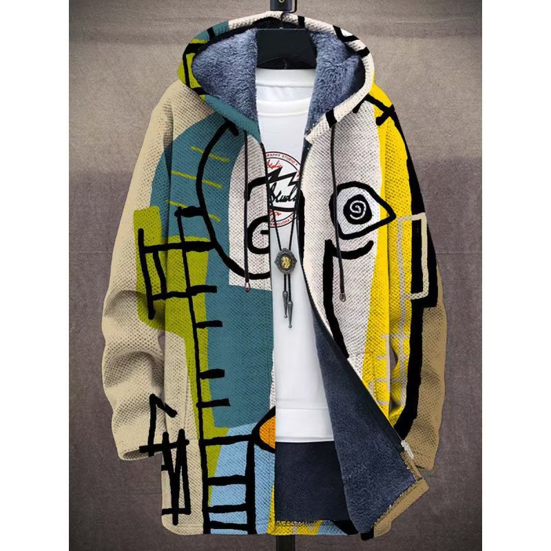 Winter Printed Fleece-lined Thickened Windproof Jacket photo 4