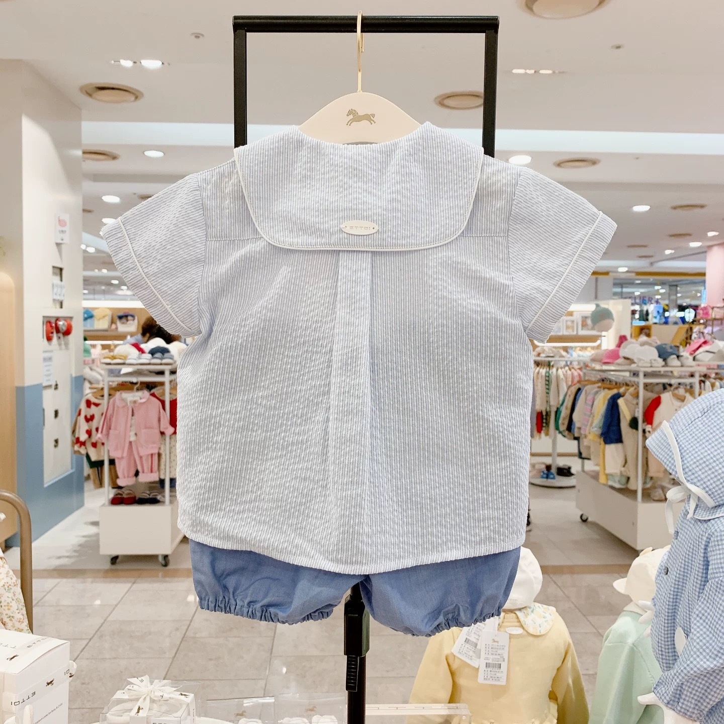 Summer New Arrival Kids' Korean-style Navy-collar Casual Set photo 1