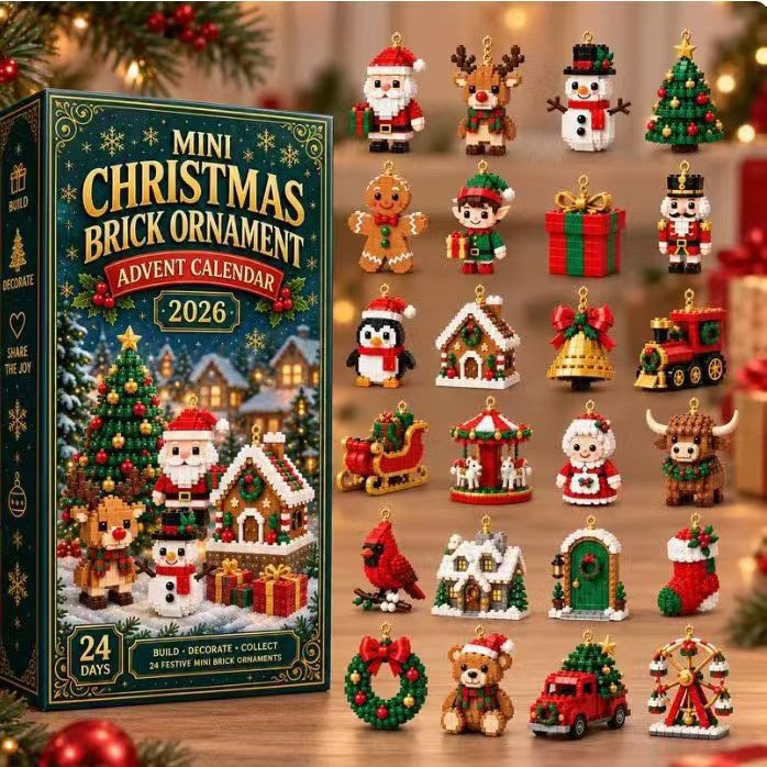 24Day Mini Christmas BrickOrnament Advent Calendar photo 1