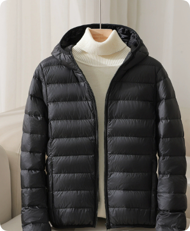 White Duck Down Lightweight Down Coat photo 6