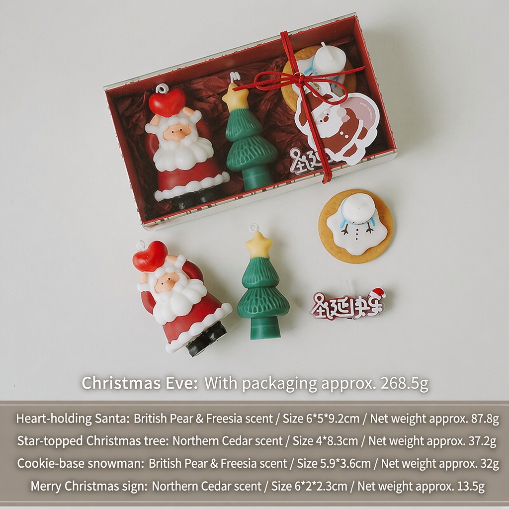Christmas Tree Shaped Scented Candle Gift Set photo 1
