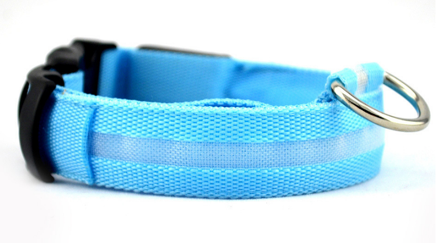 Nylon LED Pet Dog Luminous Collar Night Safety Flashing Glow In Dark Dog Cat Leash Adjustable Pet Supplies photo 4