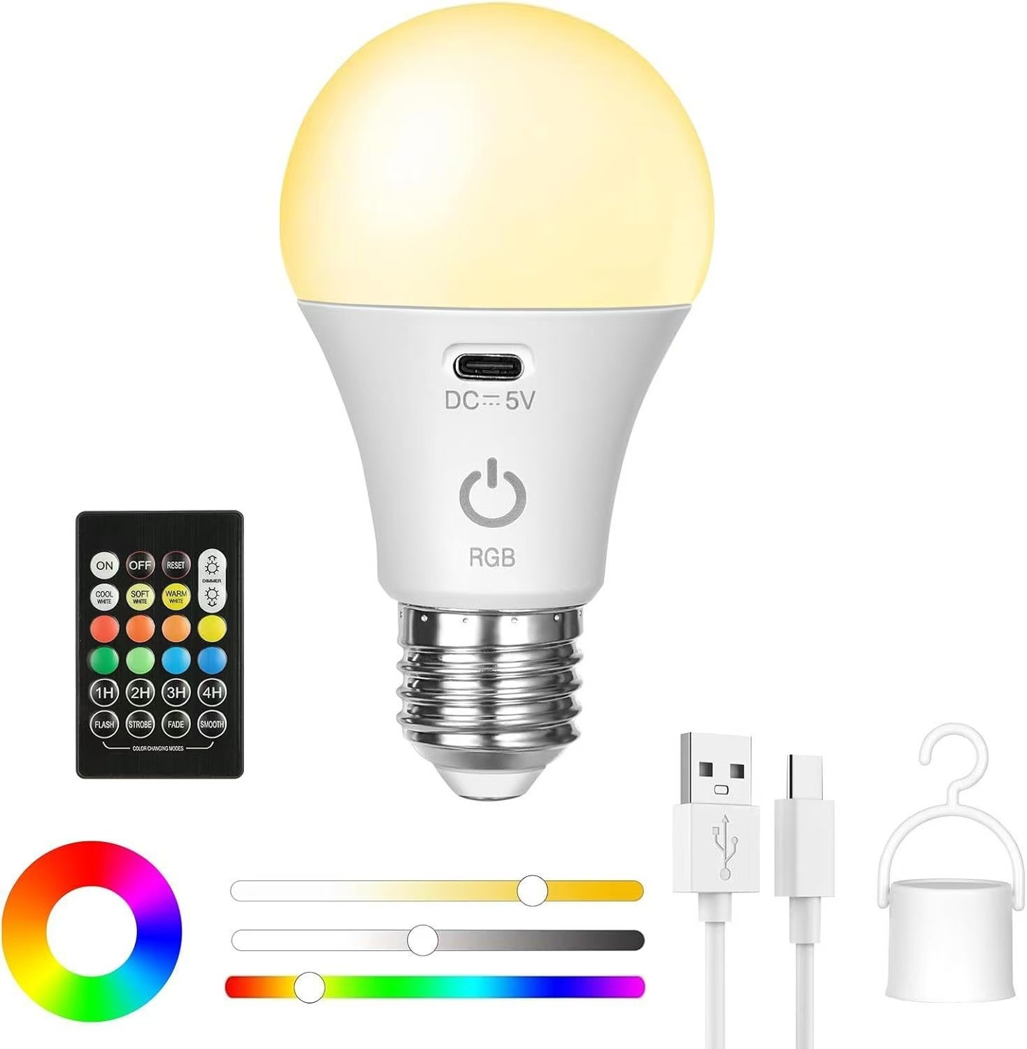 Gold Wall Lamp With Fabric Shade Rechargeable And Dimmable photo 6