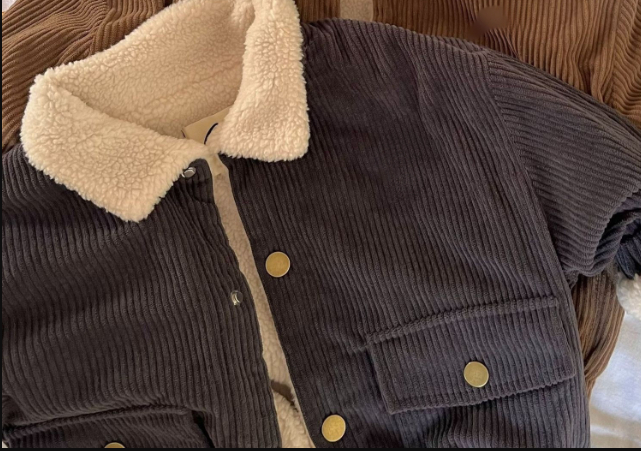 Corduroy Collared Jacket For Boys And Girls photo 7