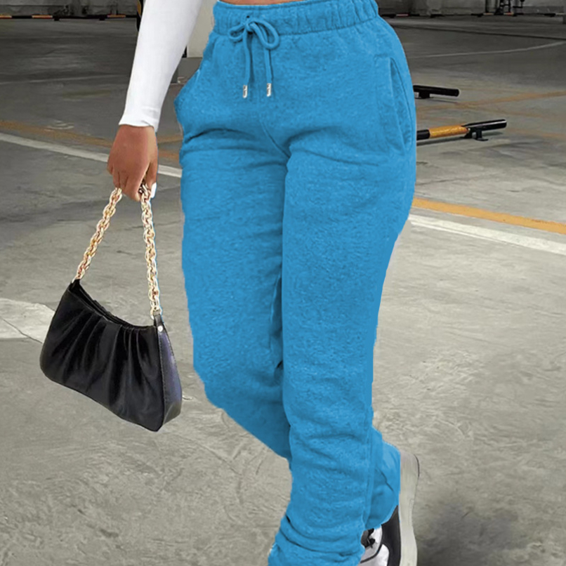 Womens Casual Sporty Drawstring Jogger Pants With Pockets photo 1