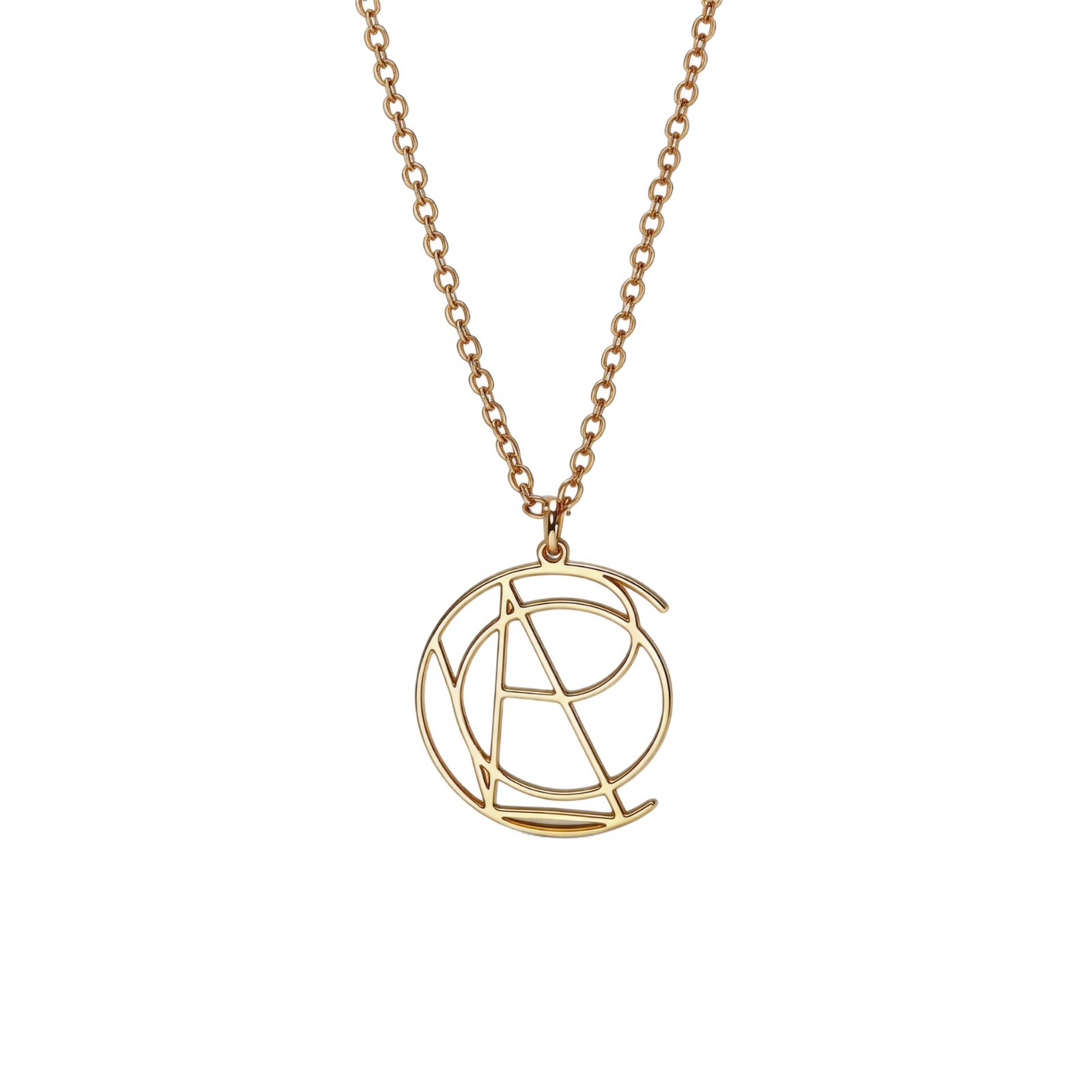 Geometric Lines 18K Gold-plated Pendant Necklace photo 2