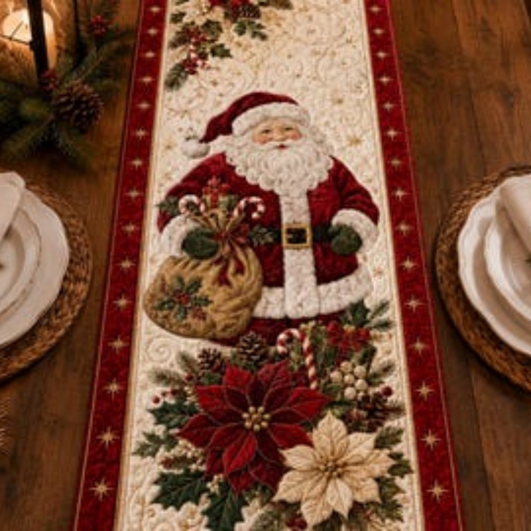 Digital-printed Quilting Table Runner For Living Room And Dining Table Decoration photo 4