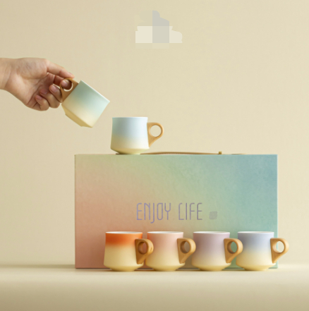 Wood-handled Ceramic Coffee Mugs For Couples Exquisitely Crafted And Stylish photo 5