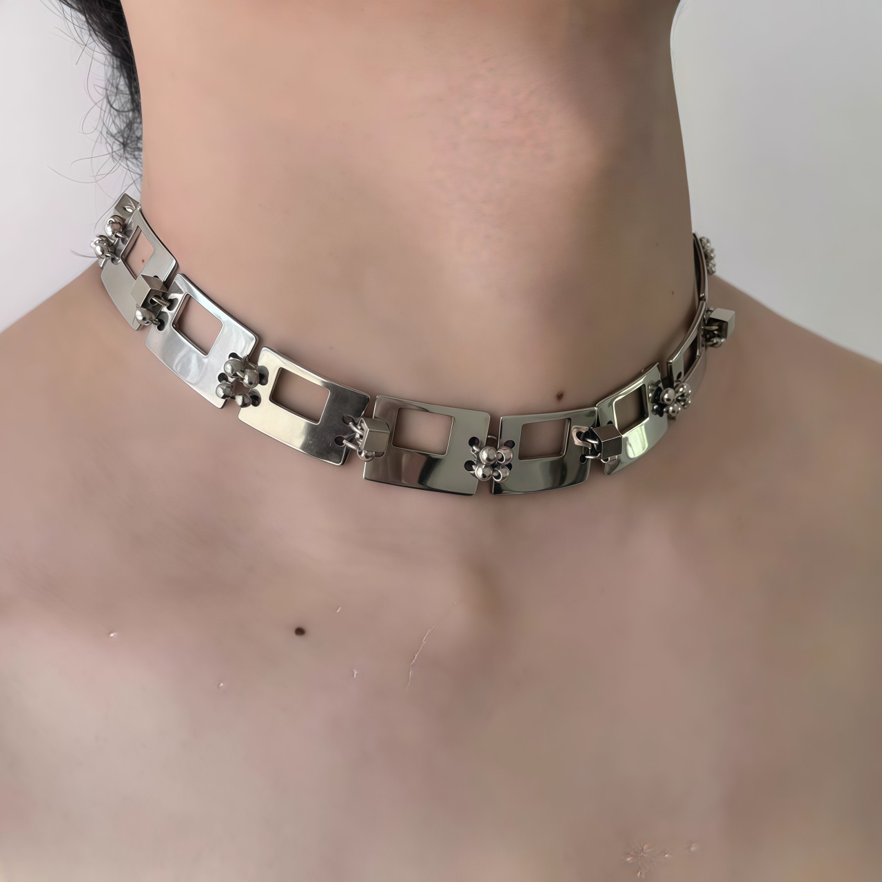 Punk Metal Future Machinery Necklace photo 2