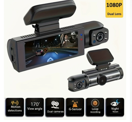 Dual-lens 3-inch Night Vision Dash Cam For In-vehicle Use photo 7