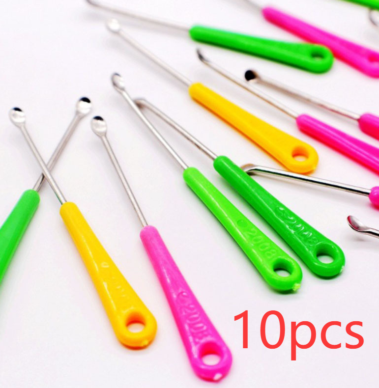 Household Multi-color Plastic-handled Stainless Steel Ear Pick photo 7