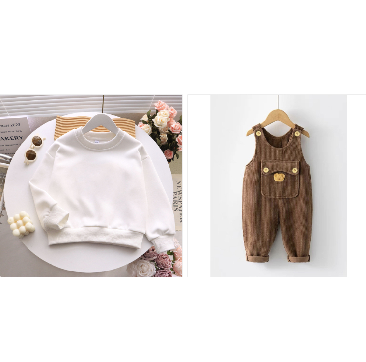 Fashionable Ultra-soft Corduroy Baby Romper photo 2