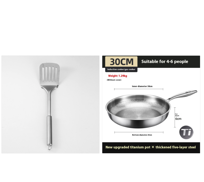 Stainless Steel Frying Pan Household Uncoated Induction Cooker Applicable To Gas Stove photo 6
